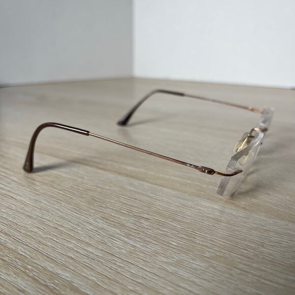 Ray-Ban RB8687 1131 LightRay Eyeglasses Rimless Brown 50-16-135 Frames Only - Picture 8 of 8